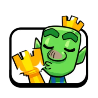 😗 Goblin King Clash Royale goblin, king, kiss, clash royale, emoji telegram sticker