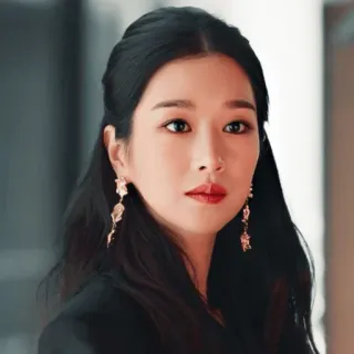 😉 Mujer, Retrato, Actriz, Joyería, Coreana telegram sticker