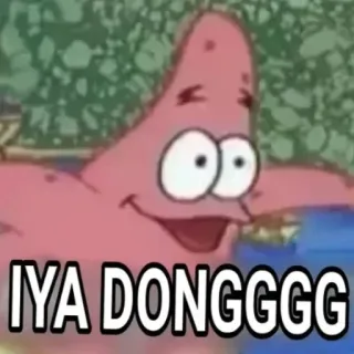 😝 Patrick Star Spongebob Squarepants IYA DONGGGG 派大星, 海绵宝宝, 星星, 卡通, 表情包 whatsapp sticker