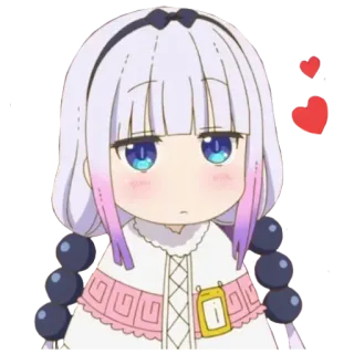 ❤️ Kanna Kamui Miss Kobayashi's Dragon Maid kanna, anime, chibi, cute, kanna kamui, dragon maid telegram sticker