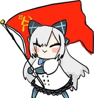 🇷🇺 anime, flag, soviet, communism, political, historical telegram sticker