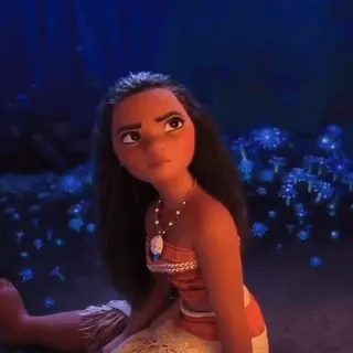 😔 Moana モアナ, ディズニー, アニメ, 映画キャラクター, 海, プリンセス whatsapp sticker