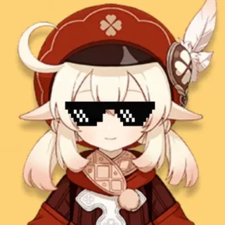 🤠 Klee Genshin Impact Klee, Genshin Impact, Anime, Videogioco, Personaggio, Occhiali, Meme, Gamer telegram sticker