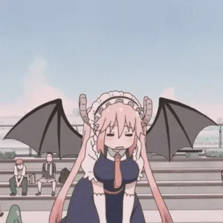 🐉 Tohru Miss Kobayashi's Dragon Maid anime, dragon, maid, kawaii, cute, Tohru, Miss Kobayashi's Dragon Maid telegram sticker