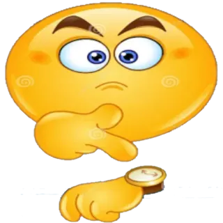 ⌚️ emoji, clock, waiting, time, yellow, thinking telegram sticker
