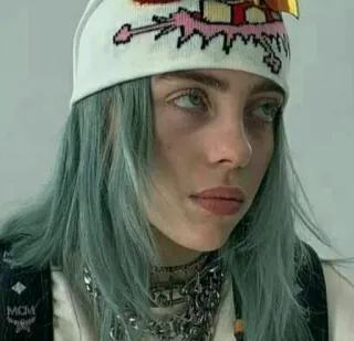 😏 Billie Eilish นักร้อง, คนดัง, ป๊อปสตาร์, นักดนตรี, Billie Eilish, ภาพเหมือน telegram sticker