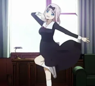💃 Chika Fujiwara Kaguya-sama: Love Is War Аниме, Чика Фудзивара, Танец, Милый, Кагуя-сама, Персонаж telegram sticker