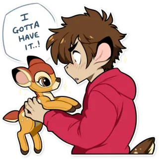 ✨ I GOTTA HAVE IT..! Desenho animado, Fofo, Veado, Fanart telegram sticker