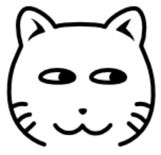 😼 Katze, Tier, Haustier, Gesicht, Cartoon, süß telegram sticker