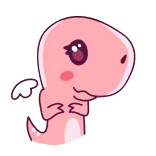 🤢 dinosaur, cute, pink, kawaii, animal telegram sticker