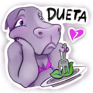 Darling Hippo (@stickerssave) telegram stickers
