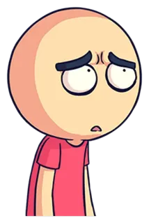 😞 personagem, triste, desenho animado, ilustração telegram sticker