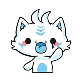 🤚 고양이, 카와이, 귀여운, 만화, 동물 telegram sticker