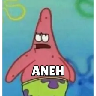 ❓ Patrick Star Spongebob Squarepants ANEH Patrick Étoile, Bob l'éponge, Dessin animé, Drôle, Mème whatsapp sticker