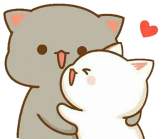 🤗 gato, lindo, amor, abrazo, corazón telegram sticker