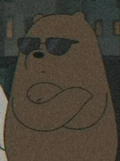 🧃 bear, sunglasses, cartoon, cool, character whatsapp sticker