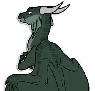 😦 dragão, fantasia, animal, desenho, criatura telegram sticker