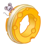 💍 topo, formaggio, ruota, cartone animato, cibo, carino, animale telegram sticker