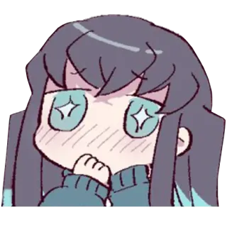 ❄️ Muichiro Tokito Demon Slayer 动漫, 鬼灭之刃, Q版, 可爱, 闪亮眼睛 whatsapp sticker