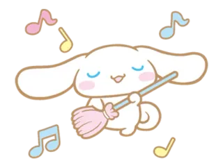 🎵 Cinnamoroll cinnamoroll, sanrio, cute, kawaii, cartoon, music, notes telegram sticker
