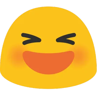 😆 emoji, happy, laughing, smiling, expression telegram sticker
