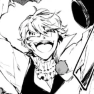 🃏 Nikolai Gogol Bungo Stray Dogs Anime, Karakter, Nikolai Gogol, Bungo Stray Dogs, Fanart telegram sticker