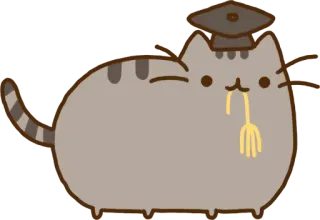 🎓 Pusheen Katze, Abschluss, Diplom, Kawaii, süß telegram sticker
