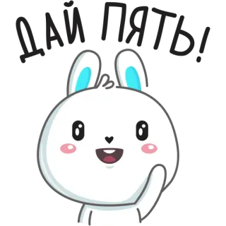 👊 Hi there! Gruß, Hase, Niedlich, Hallo, Freundlich telegram sticker