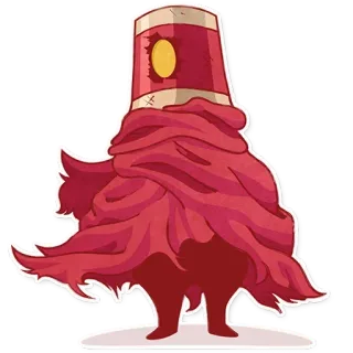 🔫 sticker, cartoon, figur, monster, rot, klecks, süß whatsapp sticker