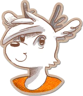 🙂 мультфильм, олень, иллюстрация, наклейка, животное, искусство telegram sticker