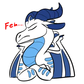 😤 Feh... 龙, 卡通, 表情, 沮丧 telegram sticker