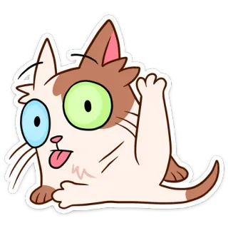 😼 Katze, Cartoon, albern, süß, Tier, lustig, Sticker telegram sticker