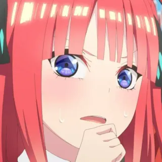 ⁉️ Nino Nakano The Quintessential Quintuplets Anime, Manga, Cute, Chica, Nino Nakano, Las Quintillizas telegram sticker