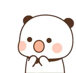 😧 Panda, Mono, Kawaii, Animal, Dibujos animados, Sticker whatsapp sticker