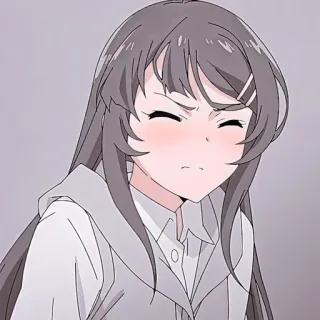 🐰 anime, girl, hoodie, character, angry, cute telegram sticker
