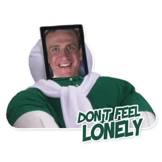 🙇 DON'T FEEL LONELY solitude, soutien, encouragement, amitié, positif, citation telegram sticker