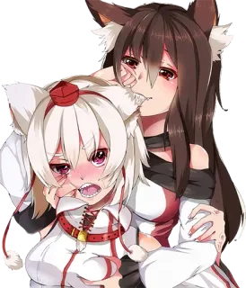❤️ 애니메이션, 네코미미, 교살, 캐릭터, 귀여운, 화난 telegram sticker