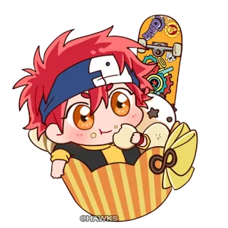 ✨ @HAWKS Anime, Chibi, Kawaii, Cartoon, Ei, Niedlich telegram sticker