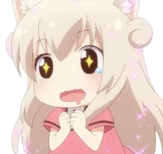 🤩 Anime, Kawaii, Carino, Manga, Scintillio, Ragazza telegram sticker