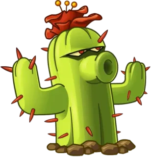 😎 cactus, Plants vs Zombies, gioco, personaggio, pianta whatsapp sticker
