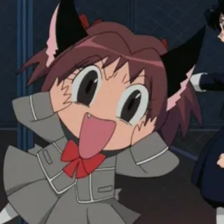🍓 Anime, Katzenmädchen, Süß, Kawaii, Lustiges Gesicht whatsapp sticker