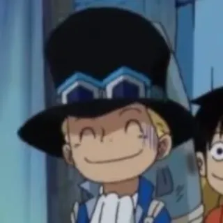 😅 Sabo One Piece Сабо, Ван Пис, аниме, персонаж, цилиндр telegram sticker