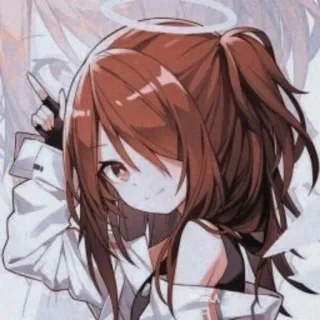 😇 anime, angel, girl, illustration, cute, cartoon whatsapp sticker