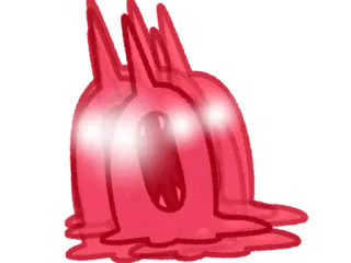 😵 merah, lendir, gumpalan, monster telegram sticker