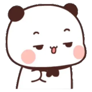 😏 Panda, Lindo, Dibujo animado, Animal, Personaje, Sticker whatsapp sticker