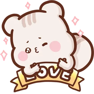 😚 LOVE love, cute, animal, bear, cartoon, sparkle telegram sticker