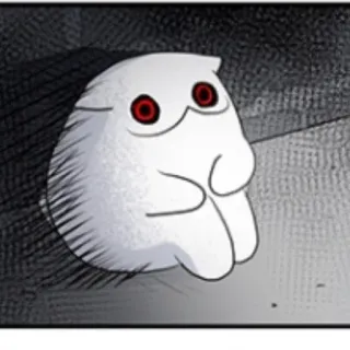 😓 Kreskówka, Słodkie, Stwór, Duch, Potwór, Oczy telegram sticker
