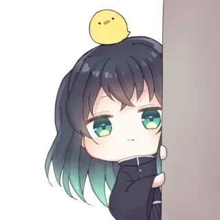 ❄ Muichiro Tokito Demon Slayer Anime, Chibi, Charakter, Demon Slayer, Muichiro Tokito, Süß, Gelber Vogel telegram sticker