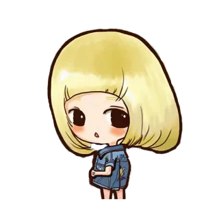 😗 Chibi, Cabelo loiro, Desenho animado, Fofo, Mangá, Anime whatsapp sticker