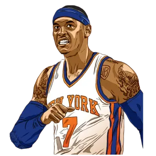 😬 Carmelo Anthony basket, atleta, nba, new york, sport telegram sticker